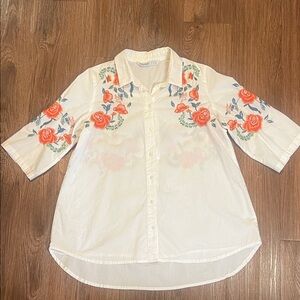 Zara Basic White Denim Shirt